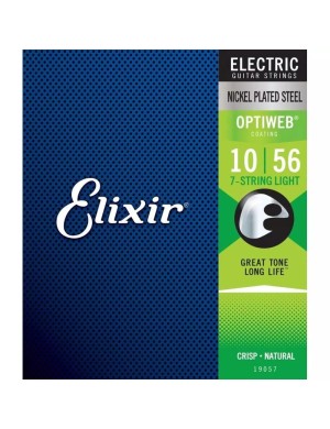 Комплект струн для электрогитары Elixir 19057 Optiweb Nickel Plated Steel 7-string Light 10-56 (EL O
