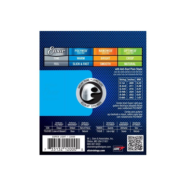 Комплект струн для електрогітари ELIXIR El PW SL