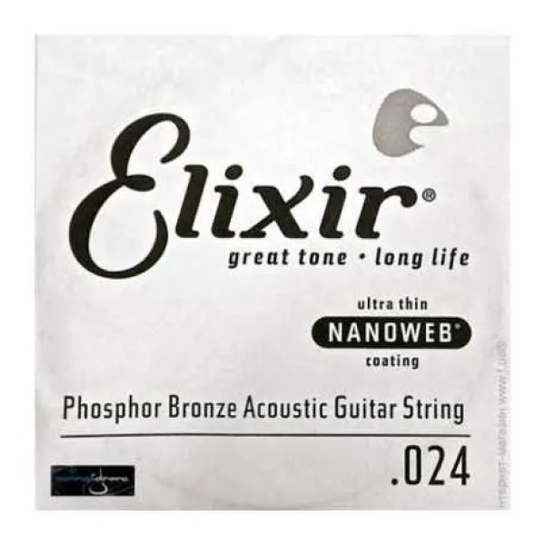 Струна для акустичної гітари Elixir PB NW 024 Sgl