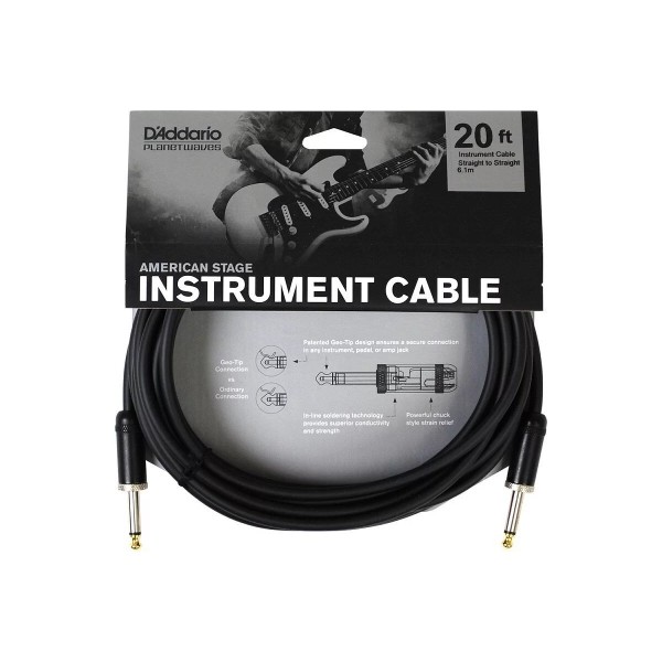 Інструментальний кабель PLANET WAVES PW-AMSG-20 AMERICAN STAGE 20ft Інструментальний кабель PLANET WAVES PW-AMSG-20 AMERICAN STAGE 20ft
