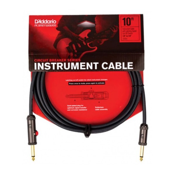 Інструментальний кабель PLANET WAVES PW-AGL-10 Curcuit Breaker Latching Switch 10ft Інструментальний кабель PLANET WAVES PW-AGL-10 Curcuit Breaker Latching Switch 10ft