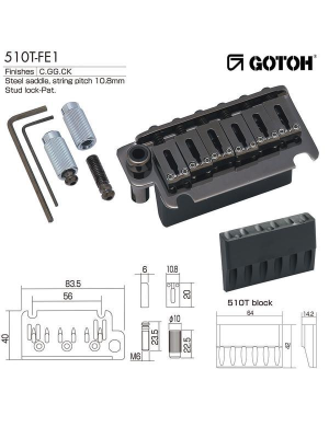 Тремоло для електрогітари GOTOH 510T-FE1 CK