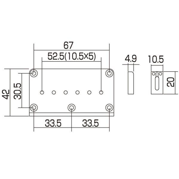 Бридж фіксований для електрогітари GOTOH GTC102 (B)