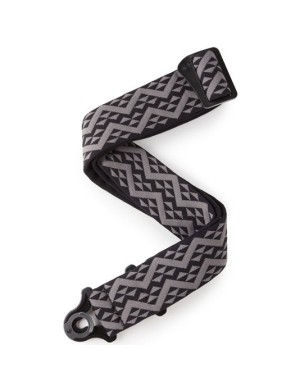 Гітарний ремінь DADDARIO 50BAL03 Auto Lock Guitar Strap (Black Padded Geometric)