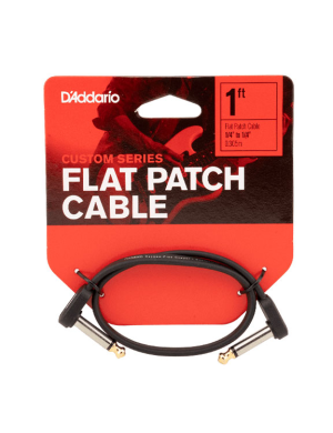 Инструментальный патч-кабель DADDARIO PW-FPRR-01 Custom Series Flat Patch Cable (30cm)
