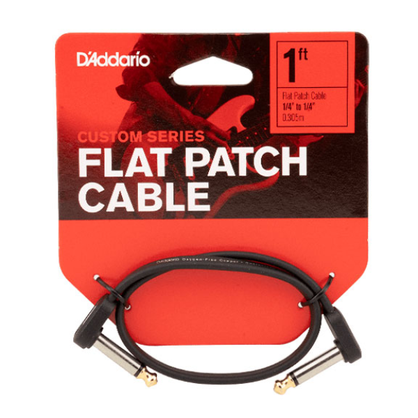 Інструментальний патч-кабель DADDARIO PW-FPRR-01 Custom Series Flat Patch Cable (30cm)
