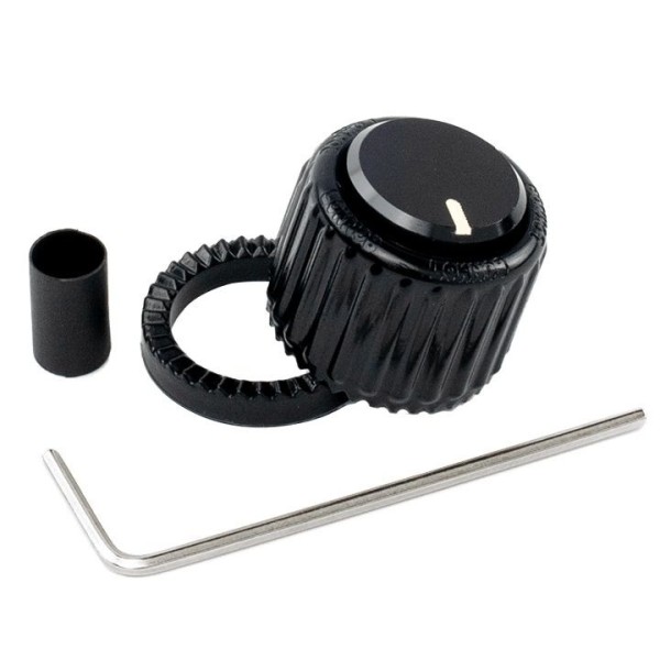 Ручка з фіксатором для потенціометра D'Addario PW-LNL-01B Loknob Large Black (Plastic Knob)