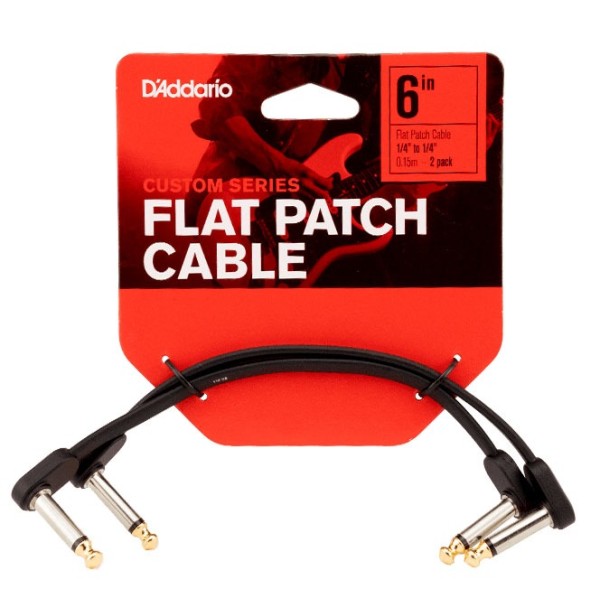 Інструментальний патч-кабель D'Addario PW-FPRR-206 Custom Series Flat Patch Cables (15 см)