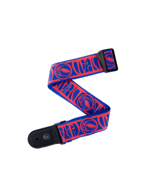 Гітарний ремінь DADDARIO 50GD00 GRATEFUL DEAD GUITAR STRAP - Steal Your Face, Red / Blue
