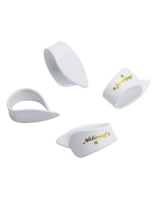 Медіатори для пальців D'Addario National Finger Picks – White Celluloid, Medium (4 pack)