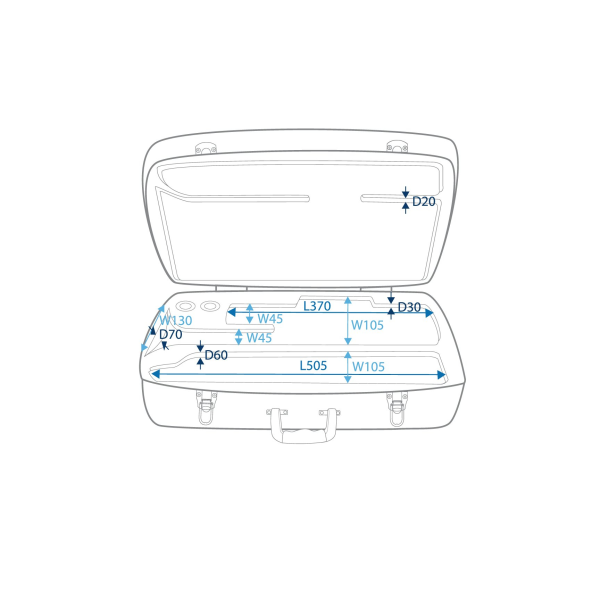 Кейс для труби ROCKCASE RC ABS 26030B