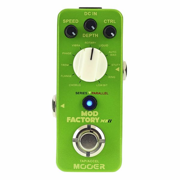 Гітарна педаль ефектів Mooer Mod Factory MKII – модуляції, Tap Tempo, Series/Parallel, 11 ефектів