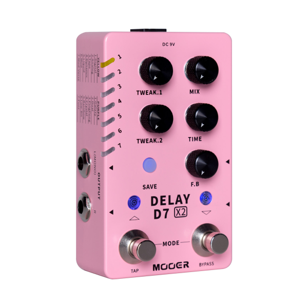 Гітарна педаль дилей MOOER D7 X2 Delay