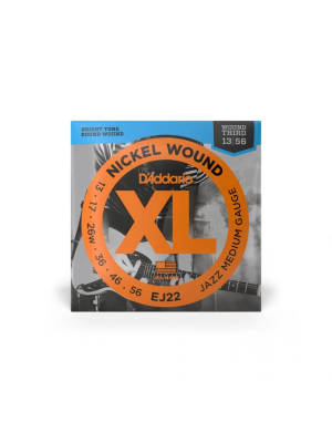 Набор струн для электрогитары DADDARIO EJ22 XL JAZZ MEDIUM 13-56