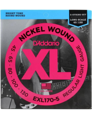 Набор струн для бас гитары DADDARIO EXL170 XL REGULAR LIGHT 45-100