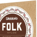 Струни для класичної гітари D'Addario EJ33 FOLK NYLON 80/20 Bronze Ball End Clear Treble