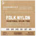 Струни для класичної гітари D'Addario EJ33 FOLK NYLON 80/20 Bronze Ball End Clear Treble