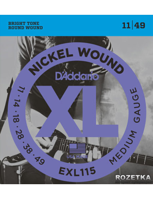 Набор струн для электрогитары DADDARIO EXL115 XL BLUES/JAZZ ROCK (11-49)