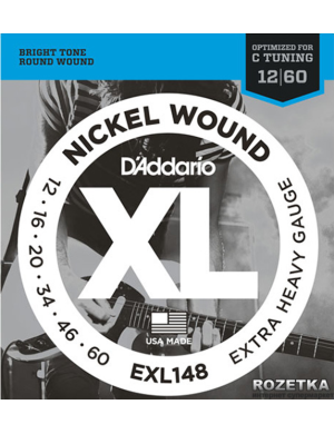 Набор струн для электрогитары DADDARIO EXL148 XL EXTRA HEAVY (12-60)