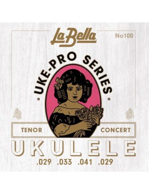 Струни для укулеле концерт La Bella 100W Uke-Pro, Concert/Tenor, Wound 4th