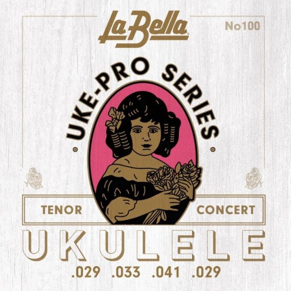 Струни для укулеле концерт La Bella 100W Uke-Pro, Concert/Tenor, Wound 4th