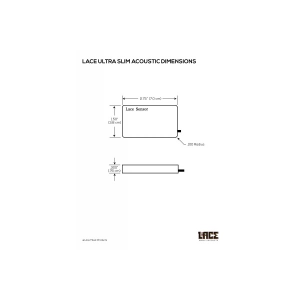 Звукознімач для акустичної гітари Lace USA ultraslim acoustic black