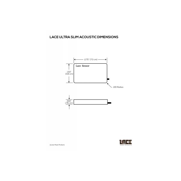 Звукознімач для акустичної гітари LACE USA ultraslim acoustic chrome