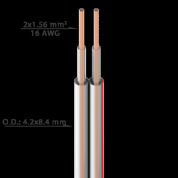 Акустичний кабель 2х1,56 діаметр-4,2х8,4мм 100м ROXTONE SC002В
