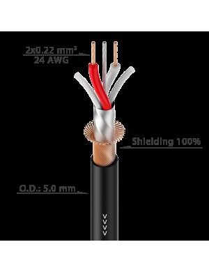 DMX001 ROXTONE Кабель DMX, зовн. діаметр 5 мм, розріз 2 x 0.22 мм