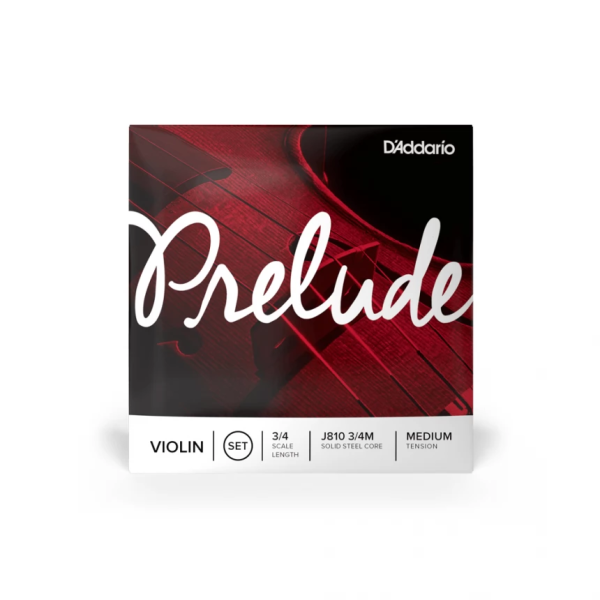 Комплект струн для скрипки D'ADDARIO PRELUDE VIOLIN STRING SET 3/4 Scale Medium Tension