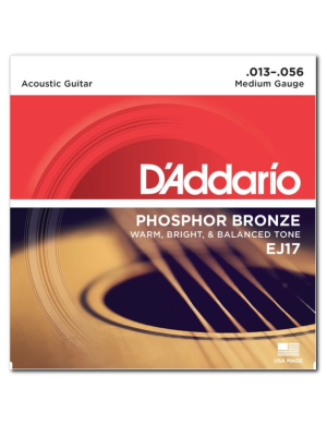 Набор струн для акустической гитары DADDARIO EJ17 PHOSPHOR BRONZE MEDIUM 13-56 Набор струн для акустической гитары DADDARIO EJ17 PHOSPHOR BRONZE MEDIUM 13-56