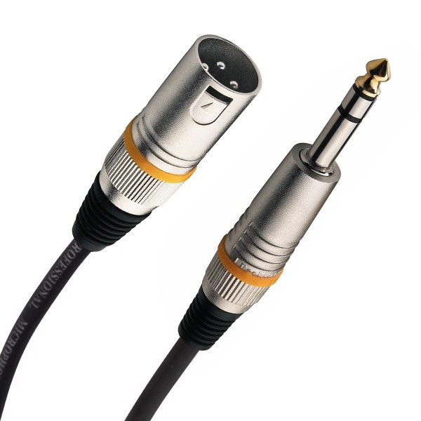Симетричний мікрофонний кабель RockCable RCL30383 D6M BA – XLR (тато) / TRS Jack, 3 м