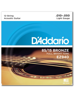 Набор струн для акустической гитары DADDARIO EZ940 BRONZE MEDIUM 12 STRINGS 10-50