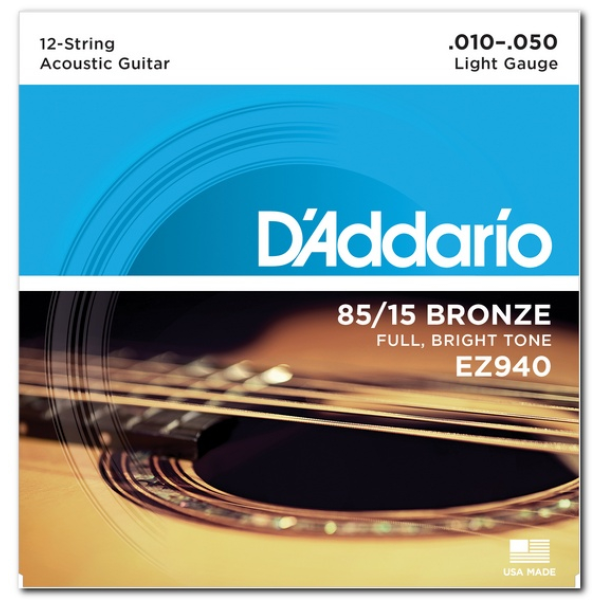 Набір струн для акустичної гітари DADDARIO EZ940 BRONZE MEDIUM 12 STRINGS 10-50