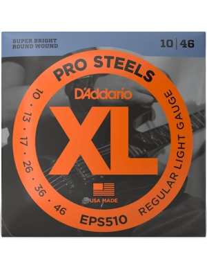 Набор струн для электрогитары DADDARIO EPS510 XL PRO STEELS REGULAR LIGHT 10-46