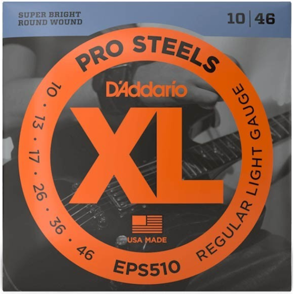 Набор струн для электрогитары DADDARIO EPS510 XL PRO STEELS REGULAR LIGHT 10-46