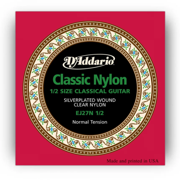 Набір струн для класичної гітари DADDARIO EJ27N 1/2 STUDENT CLASSICS NORMAL TENSION 1/2