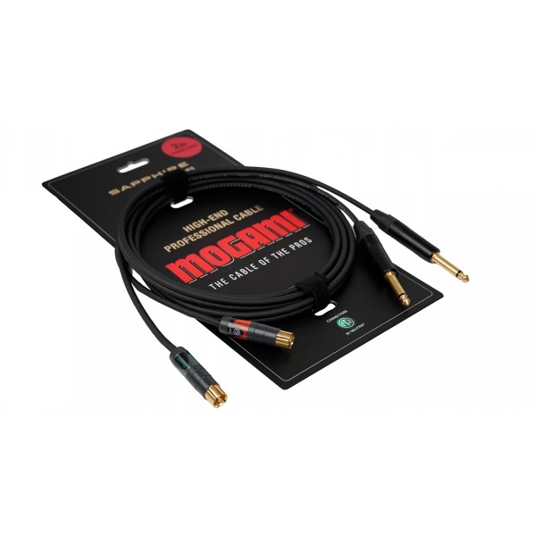 Комутаційний кабель Mogami 2xJACK-2xRCA/2m