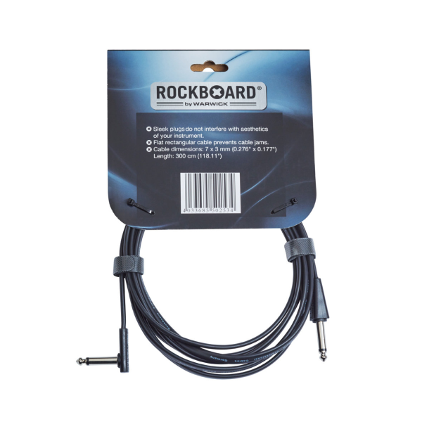 Інструментальний кабель ROCKBOARD Flat Instrument Cable, Straight/Angled (300 cm)