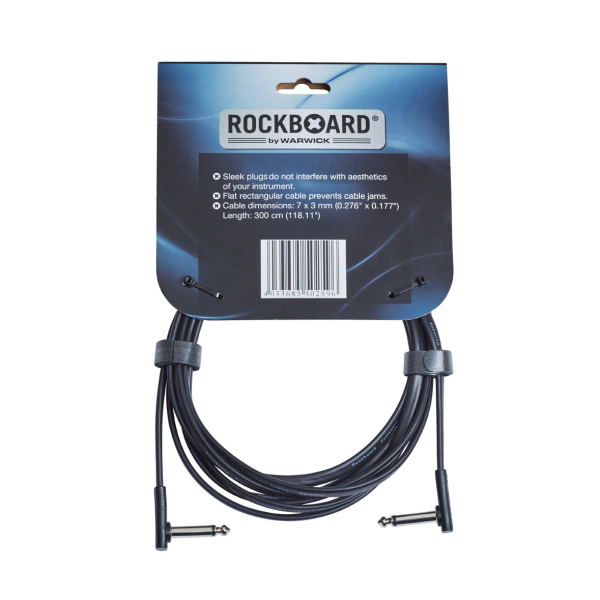 Інструментальний кабель ROCKBOARD Flat Instrument Cable, angled/angled (300 cm)
