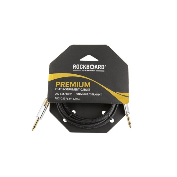 Інструментальний кабель ROCKBOARD Premium Flat Instrument Cable, Straight/Straight (300 cm)