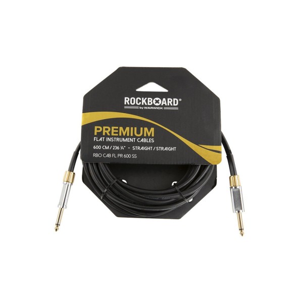 Інструментальний кабель ROCKBOARD Premium Flat Instrument Cable, Straight/Straight (600 cm)
