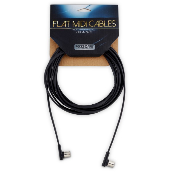 MIDI-кабель ROCKBOARD RBO CAB MIDI 500 BK Flat MIDI Cable - Black, 500 cm