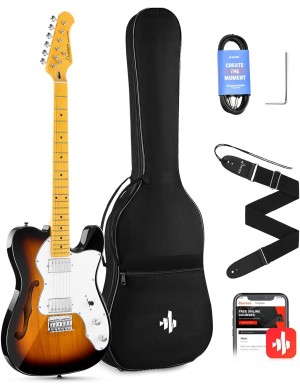 Электрогитара с чехлом и аксессуарами Donner Music DJC-1000 Sunburst Electric Guitar EC1407