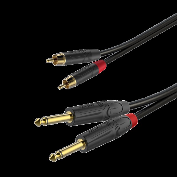 Готовий аудіокабель Roxtone GPTC200L1, 2x2x0.22 кв.мм, діаметр 5x10 мм, 1 м