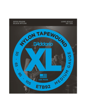Набор струн для бас гитары DADDARIO ETB92 XL NYLON TAPEWOUND BASS 50-105