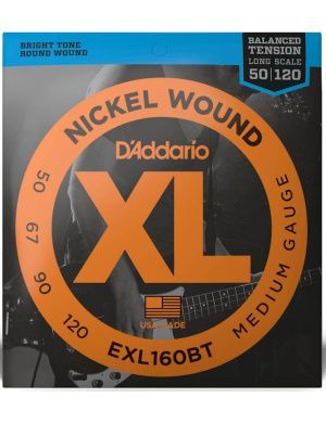 Набор струн для бас гитары DADDARIO EXL160BT XL BALANCED TENSION BASS MEDIUM 50-120