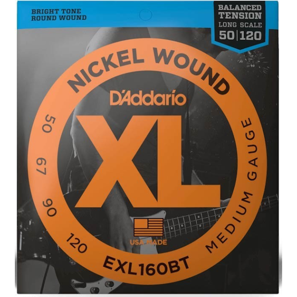 Набір струн для бас гітари DADDARIO EXL160BT XL BALANCED TENSION BASS MEDIUM 50-120