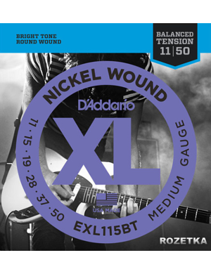Набор струн для электрогитары DADDARIO EXL115BT XL NICKEL BALANCED TENSION, MEDIUM (11-50)