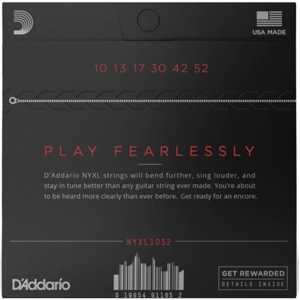 Набір струн для електрогітари DADDARIO NYXL1052 LIGHT TOP / HEAVY BOTTOM (10-52)